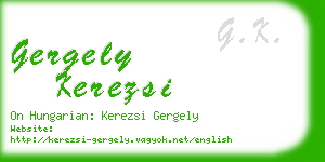 gergely kerezsi business card